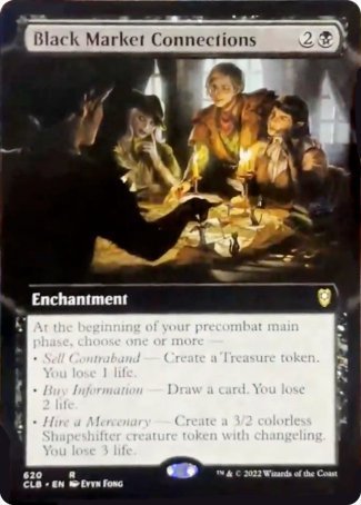 Black Market Connections (Extended Art) [Commander Legends: Battle for Baldur's Gate] | Lots Moore NSW