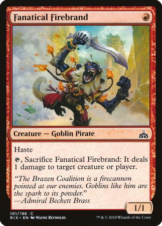 Fanatical Firebrand [Rivals of Ixalan] | Lots Moore NSW