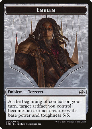 Emblem - Tezzeret the Schemer [Aether Revolt Tokens] | Lots Moore NSW