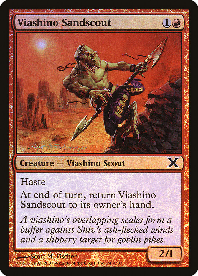 Viashino Sandscout (Premium Foil) [Tenth Edition] | Lots Moore NSW