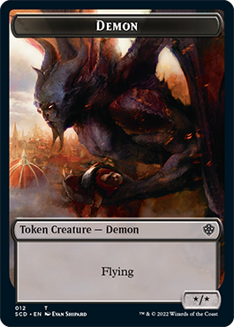 Demon // Demon Double-Sided Token [Starter Commander Decks] | Lots Moore NSW