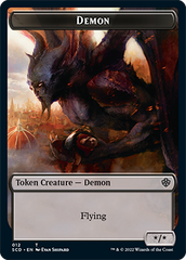 Demon // Demon Double-Sided Token [Starter Commander Decks] | Lots Moore NSW