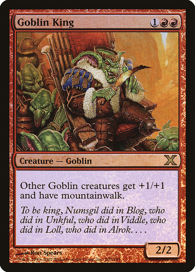 Goblin King (Premium Foil) [Tenth Edition] | Lots Moore NSW