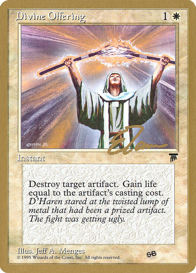 Divine Offering (Eric Tam) (SB) [Pro Tour Collector Set] | Lots Moore NSW