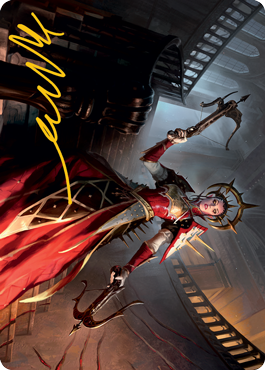 Bloodthirsty Adversary Art Card (Gold-Stamped Signature) [Innistrad: Midnight Hunt Art Series] | Lots Moore NSW