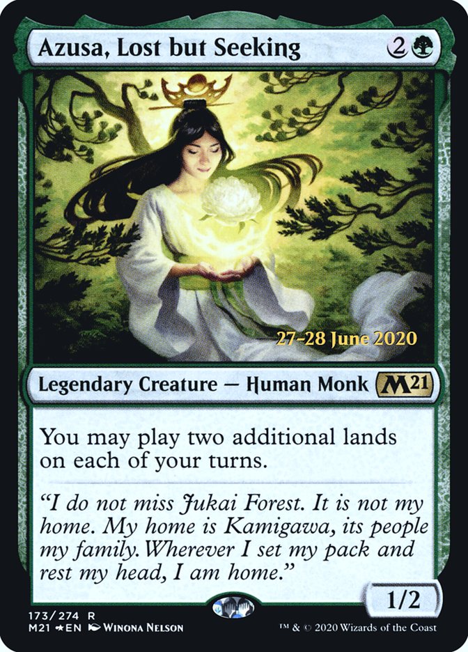 Azusa, Lost but Seeking  [Core Set 2021 Prerelease Promos] | Lots Moore NSW