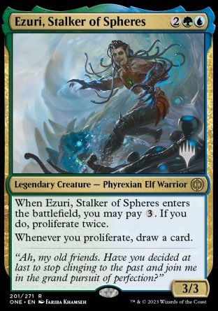 Ezuri, Stalker of Spheres (Promo Pack) [Phyrexia: All Will Be One Promos] | Lots Moore NSW