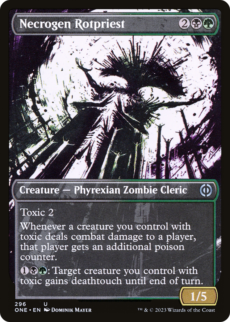 Necrogen Rotpriest (Borderless Ichor) [Phyrexia: All Will Be One] | Lots Moore NSW