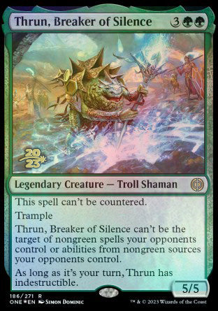 Thrun, Breaker of Silence [Phyrexia: All Will Be One Prerelease Promos] | Lots Moore NSW