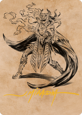 Livaan, Cultist of Tiamat Art Card (Gold-Stamped Signature) [Commander Legends: Battle for Baldur's Gate Art Series] | Lots Moore NSW