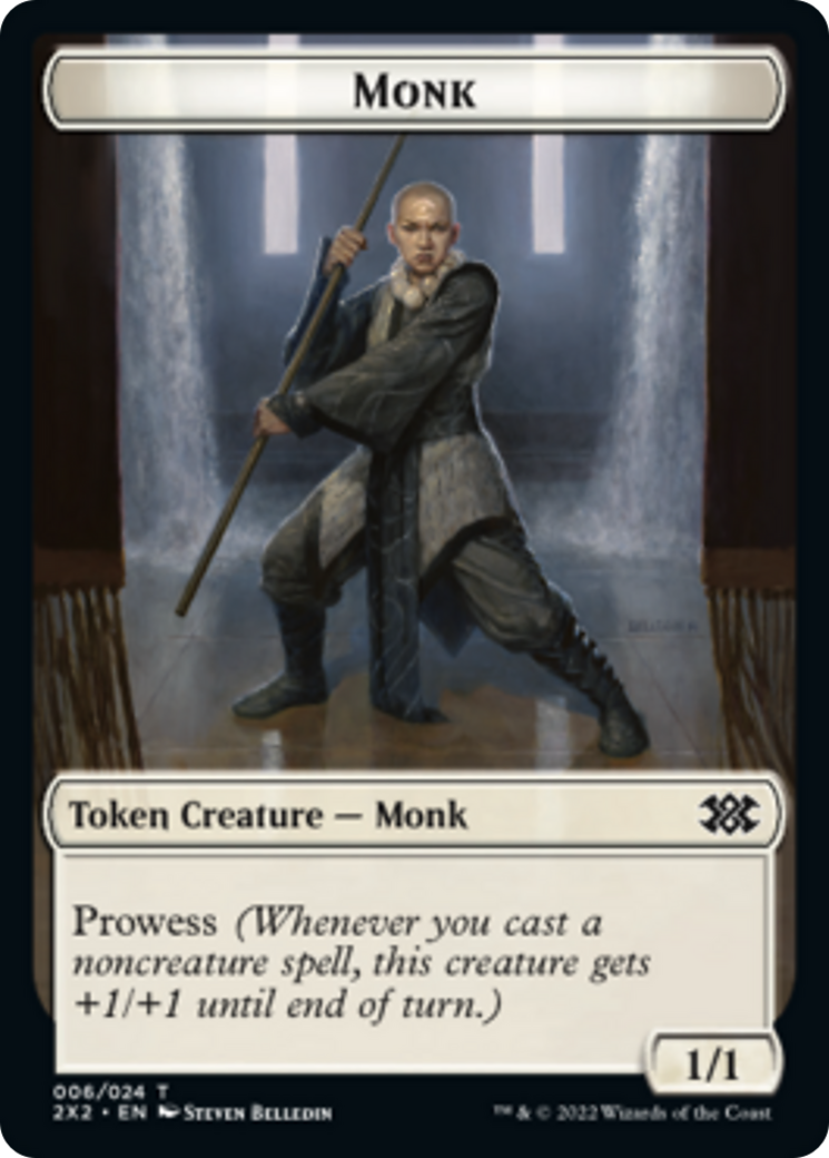Spider // Monk Double-Sided Token [Double Masters 2022 Tokens] | Lots Moore NSW