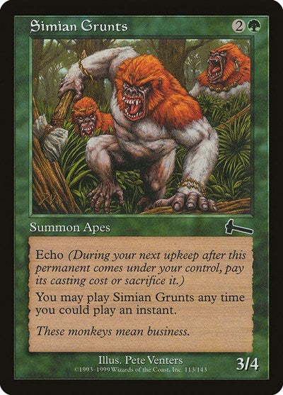 Simian Grunts [Urza's Legacy] | Lots Moore NSW