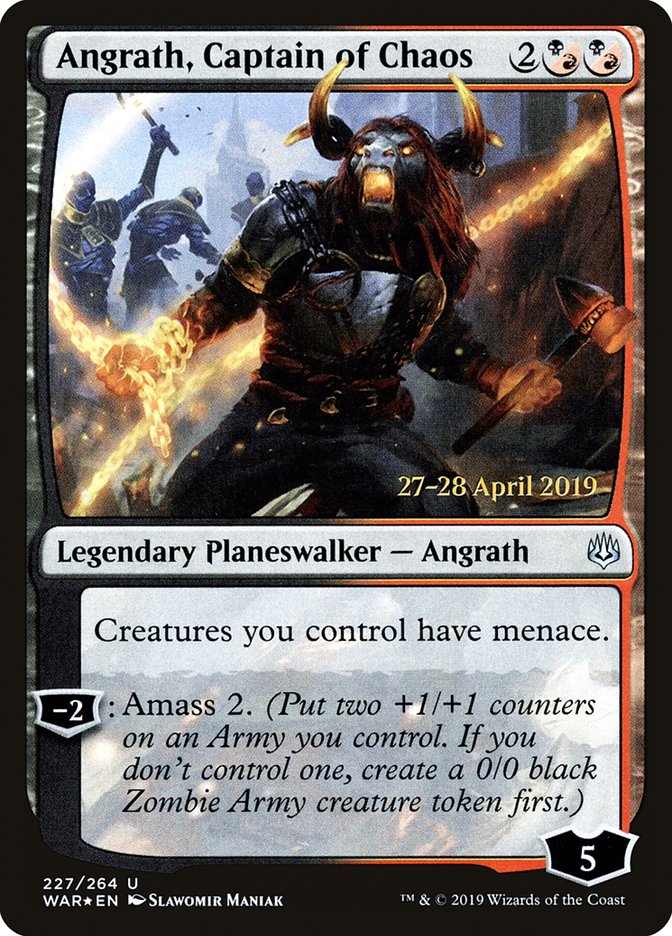 Angrath, Captain of Chaos  [War of the Spark Prerelease Promos] | Lots Moore NSW