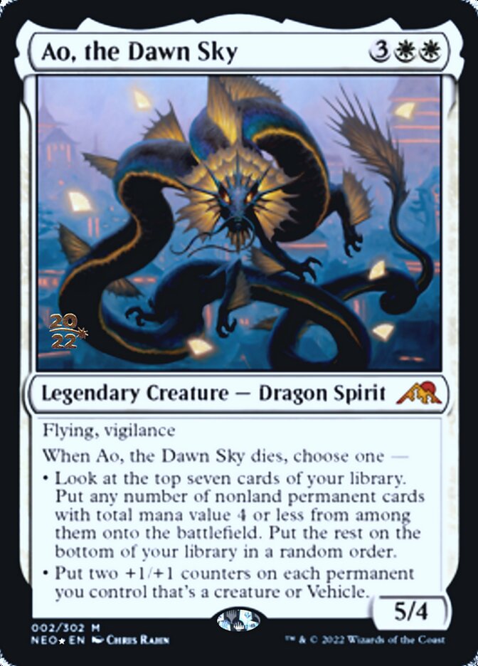 Ao, the Dawn Sky [Kamigawa: Neon Dynasty Prerelease Promos] | Lots Moore NSW