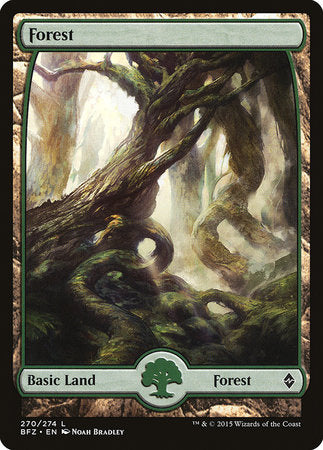 Forest (270) - Full Art [Battle for Zendikar] | Lots Moore NSW