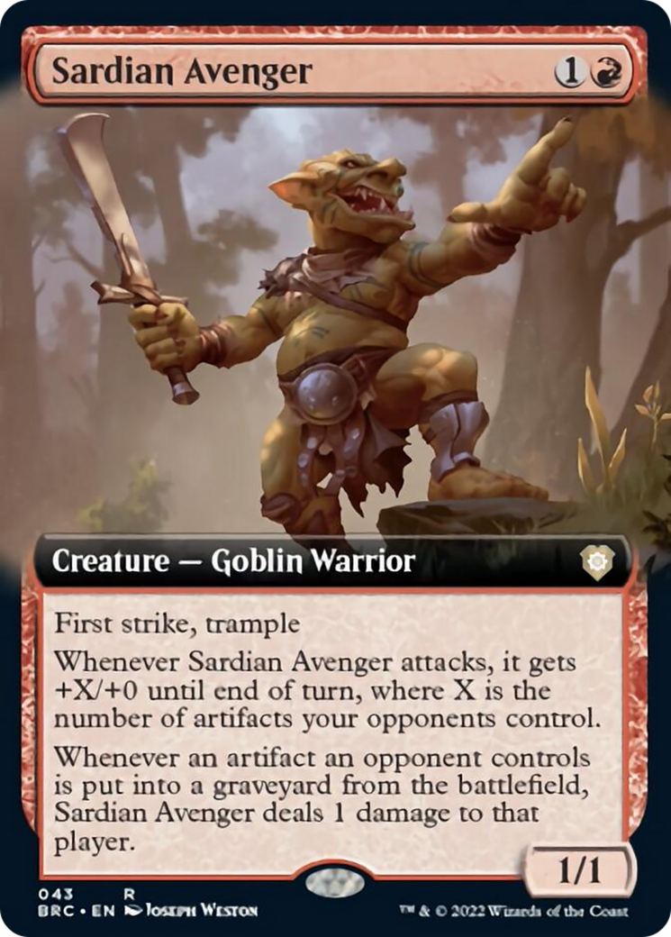 Sardian Avenger (Extended Art) [The Brothers' War Commander] | Lots Moore NSW