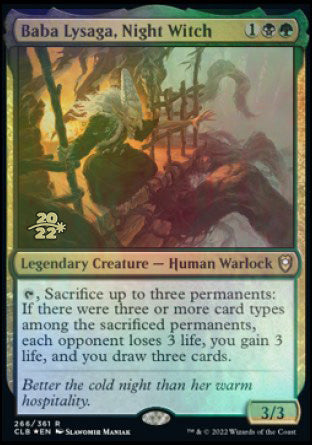 Baba Lysaga, Night Witch [Commander Legends: Battle for Baldur's Gate Prerelease Promos] | Lots Moore NSW