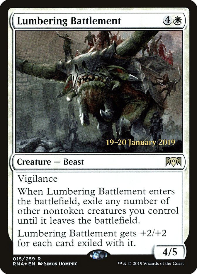 Lumbering Battlement [Ravnica Allegiance Prerelease Promos] | Lots Moore NSW