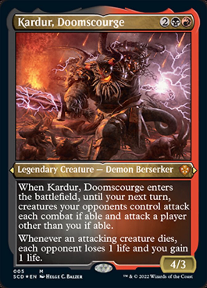 Kardur, Doomscourge (Foil Etched) [Starter Commander Decks] | Lots Moore NSW