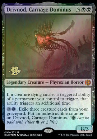 Drivnod, Carnage Dominus [Phyrexia: All Will Be One Prerelease Promos] | Lots Moore NSW