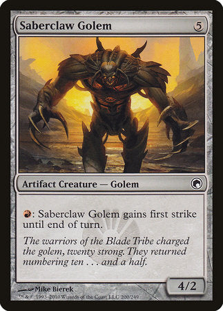 Saberclaw Golem [Scars of Mirrodin] | Lots Moore NSW