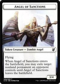 Angel of Sanctions // Horror Double-sided Token [Commander 2019 Tokens] | Lots Moore NSW