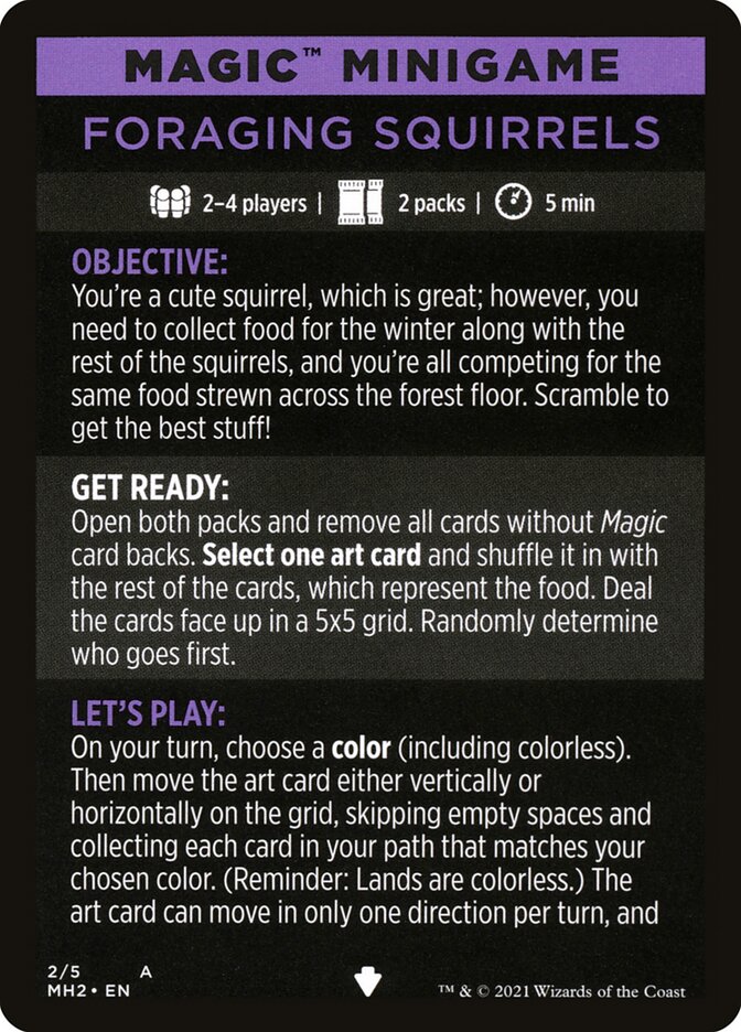 Foraging Squirrels (Magic Minigame) [Modern Horizons 2 Minigame] | Lots Moore NSW