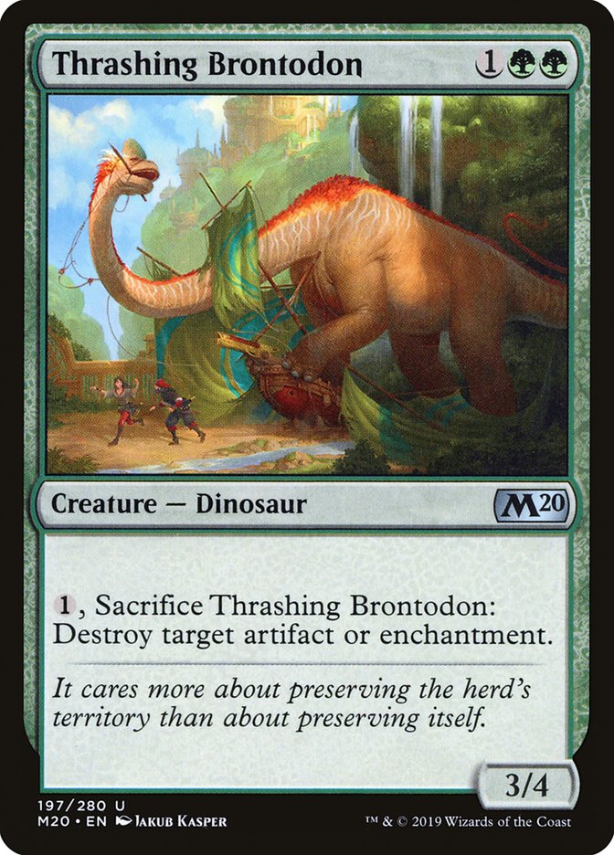 Thrashing Brontodon [Core Set 2020] | Lots Moore NSW