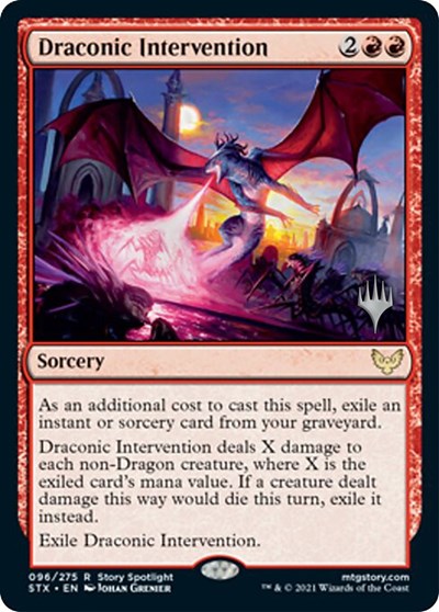 Draconic Intervention (Promo Pack) [Strixhaven: School of Mages Promos] | Lots Moore NSW