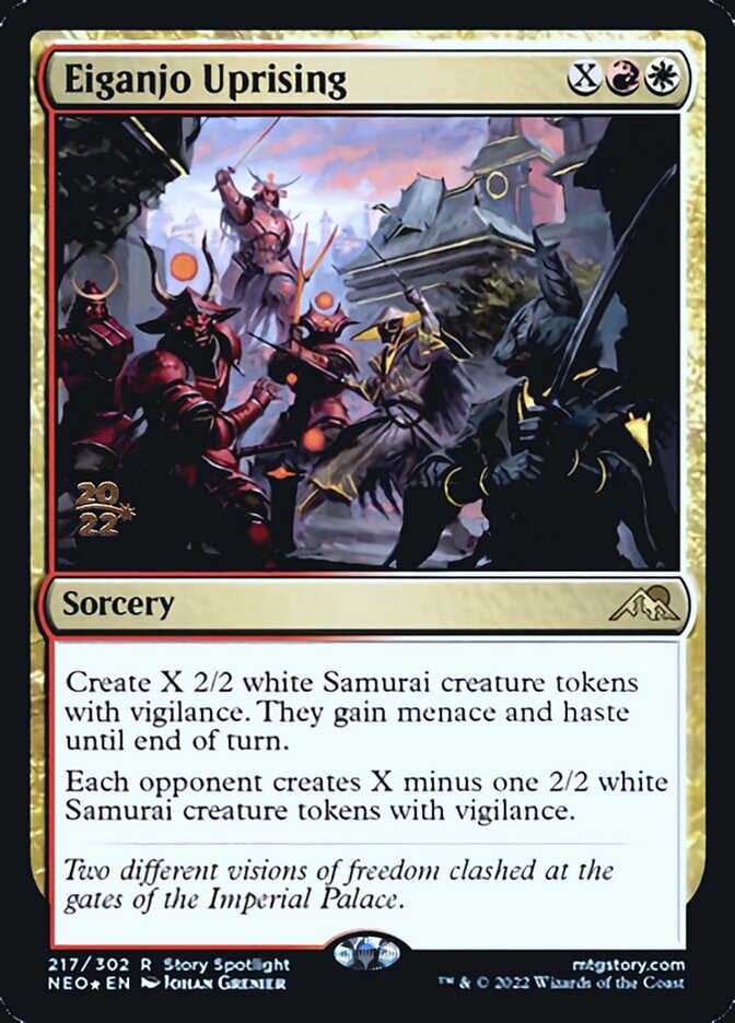 Eiganjo Uprising [Kamigawa: Neon Dynasty Prerelease Promos] | Lots Moore NSW