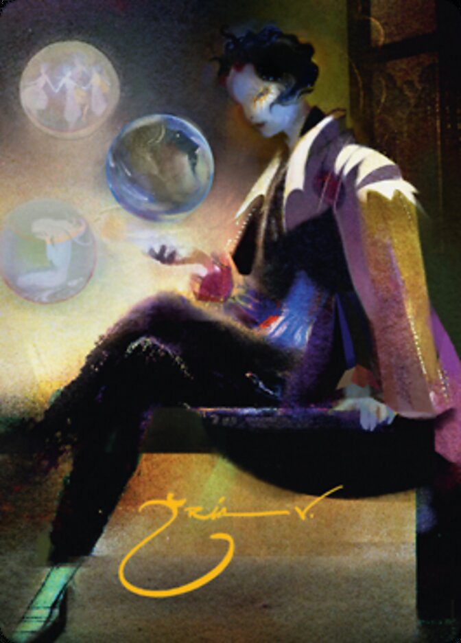 Obscura Interceptor Art Card (Gold-Stamped Signature) [Streets of New Capenna Art Series] | Lots Moore NSW