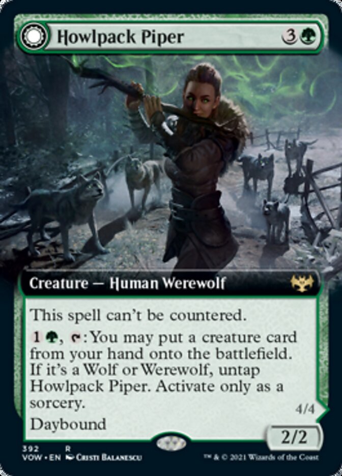 Howlpack Piper // Wildsong Howler (Extended) [Innistrad: Crimson Vow] | Lots Moore NSW