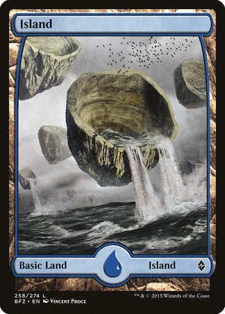 Island (258) - Full Art [Battle for Zendikar] | Lots Moore NSW