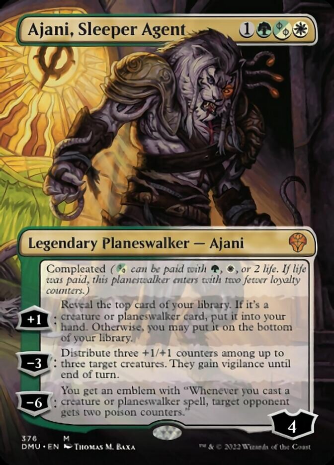 Ajani, Sleeper Agent (Borderless) (376) [Dominaria United] | Lots Moore NSW