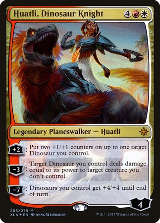 Huatli, Dinosaur Knight [Ixalan] | Lots Moore NSW