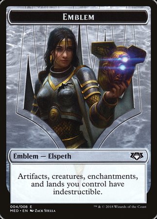 Emblem - Elspeth, Knight-Errant [Mythic Edition Tokens] | Lots Moore NSW