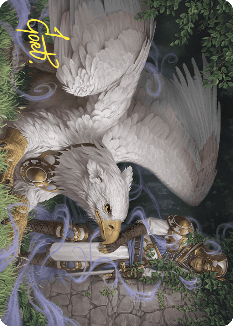 Dutiful Griffin Art Card (Gold-Stamped Signature) [Wilds of Eldraine Art Series] | Lots Moore NSW