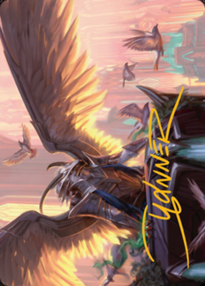Falco Spara, Pactweaver 1 Art Card (Gold-Stamped Signature) [Streets of New Capenna Art Series] | Lots Moore NSW