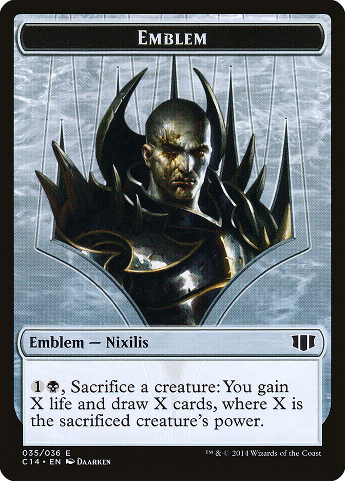Ob Nixilis of the Black Oath Emblem // Zombie (016/036) Double-sided Token [Commander 2014 Tokens] | Lots Moore NSW