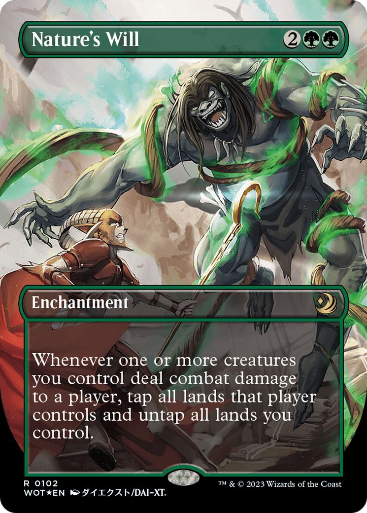 Nature's Will (Anime Borderless) (Confetti Foil) [Wilds of Eldraine: Enchanting Tales] | Lots Moore NSW