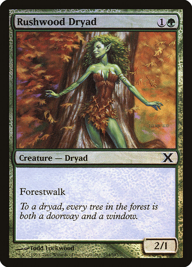 Rushwood Dryad (Premium Foil) [Tenth Edition] | Lots Moore NSW