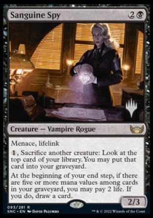 Sanguine Spy (Promo Pack) [Streets of New Capenna Promos] | Lots Moore NSW