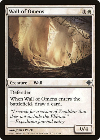 Wall of Omens [Rise of the Eldrazi] | Lots Moore NSW