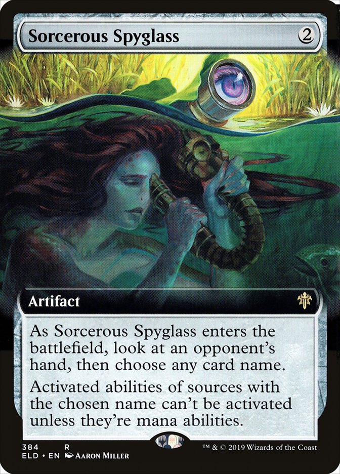 Sorcerous Spyglass (Extended Art) [Throne of Eldraine] | Lots Moore NSW