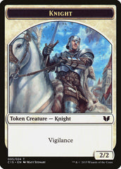 Gold // Knight (005) Double-Sided Token [Commander 2015 Tokens] | Lots Moore NSW