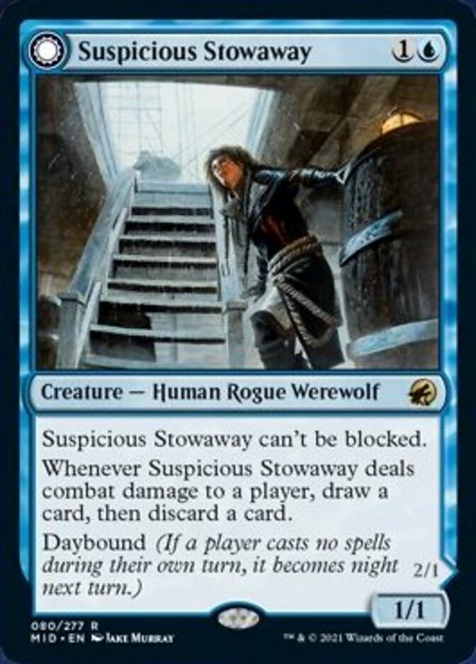 Suspicious Stowaway // Seafaring Werewolf [Innistrad: Midnight Hunt] | Lots Moore NSW