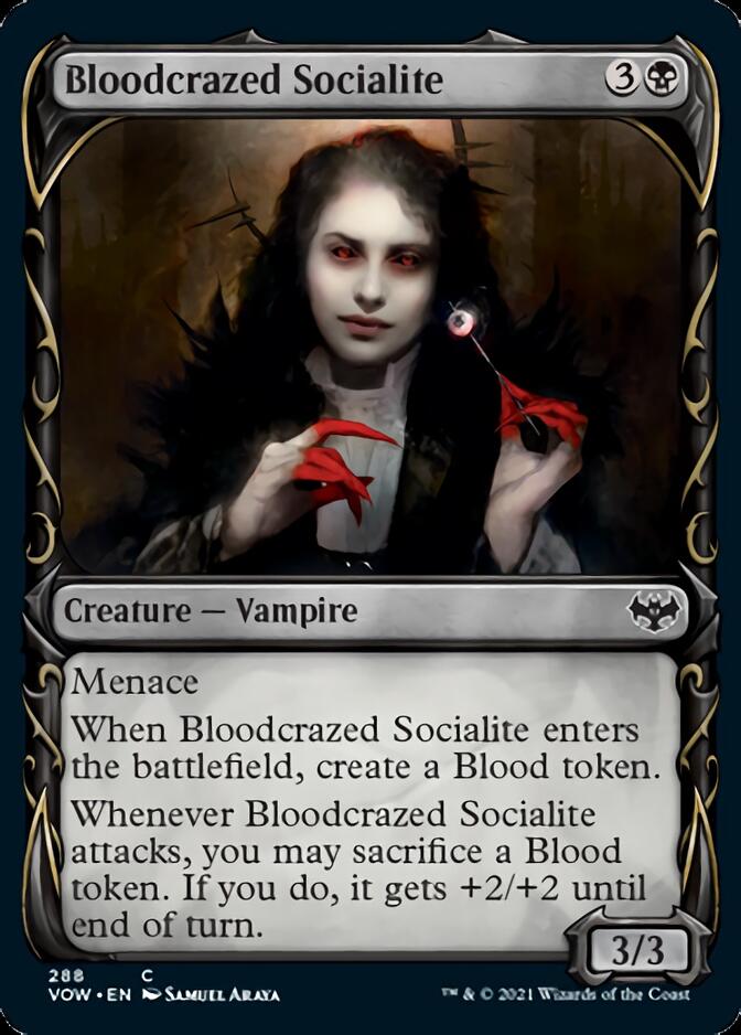 Bloodcrazed Socialite (Showcase Fang Frame) [Innistrad: Crimson Vow] | Lots Moore NSW