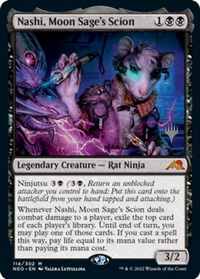 Nashi, Moon Sage's Scion (Promo Pack) [Kamigawa: Neon Dynasty Promos] | Lots Moore NSW