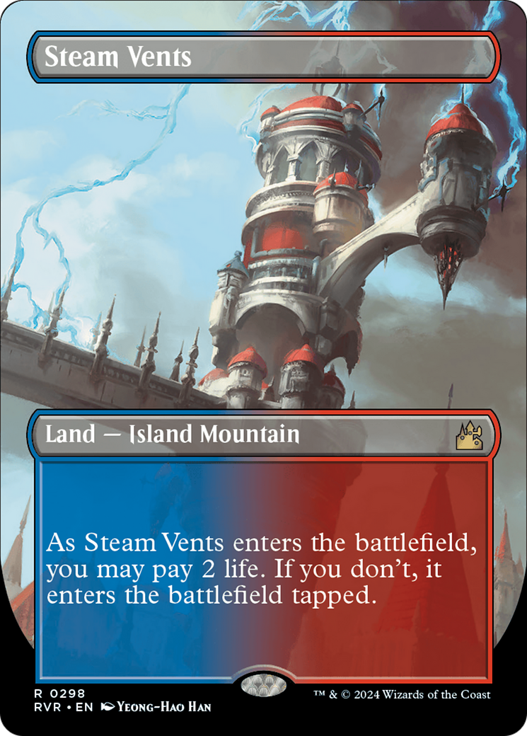 Steam Vents (Borderless) [Ravnica Remastered] | Lots Moore NSW