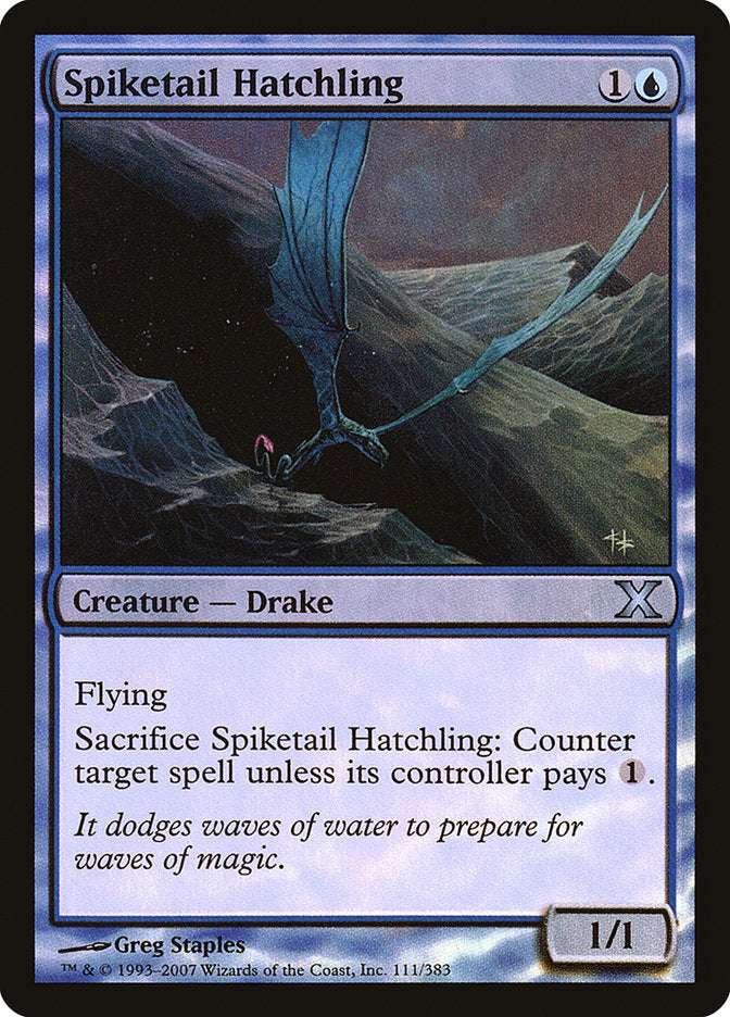 Spiketail Hatchling (Premium Foil) [Tenth Edition] | Lots Moore NSW